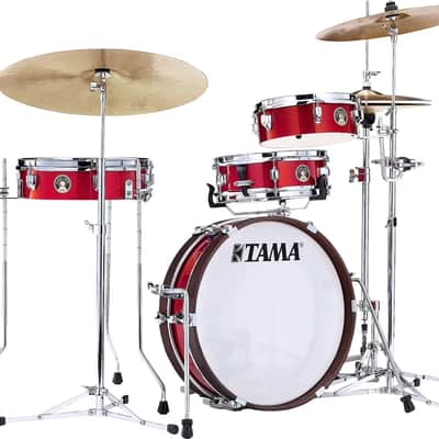 Tama Club-JAM Pancake 4-Piece Drum Shell Pack with 18" Bass Drum, Burnt Red Mist image 1