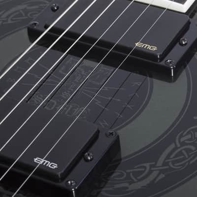 Schecter Warhammer NT Electric Guitar. Norse Dragon Bullseye metallic green image 9