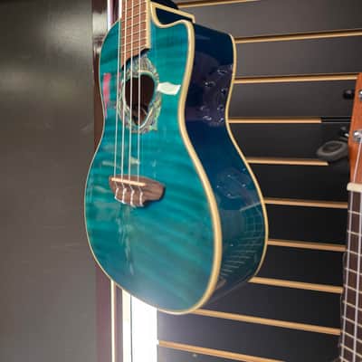 Luna Dolphin Concert Ukulele - Blue/Green (UKE DPN) - Gloss image 4