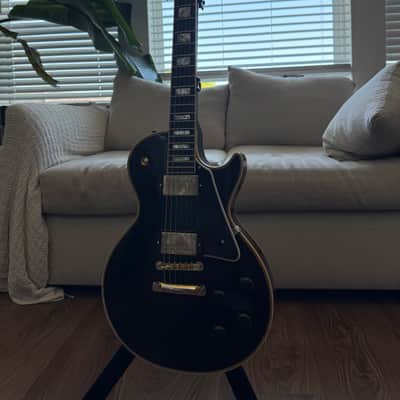 Gibson M2M Murphy Lab 1957 Les Paul Custom Heavy Aged Electric Guitar Ebony 2020s - Black image 2