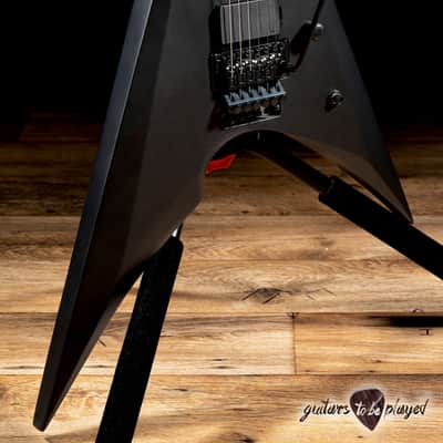 ESP LTD Arrow Black Metal Floyd Rose EMG Guitar – Black Satin image 3