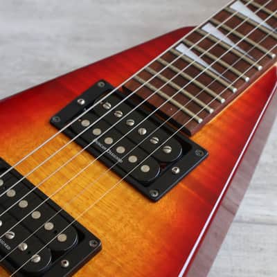 1996 Grover Jackson Japan KV-c.u.65 King V Flying V (Cherry Sunburst) image 6