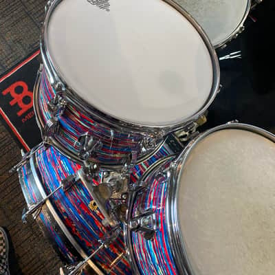 Vintage 1968 Ludwig Classic Maple 12", 13", 16", 22" - Psychedelic Red image 16