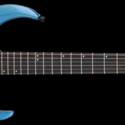 Jackson Pro Series Signature Misha Mansoor Juggernaut HT6, Ebony Fingerboard - Blue Sparkle with Gig Bag image 2
