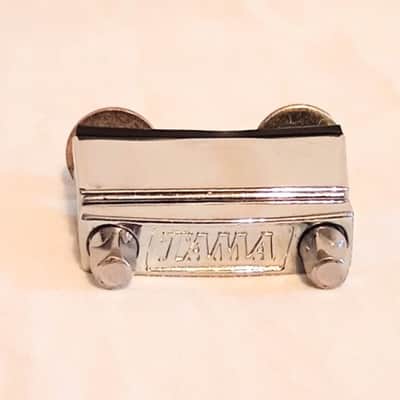 TAMA VINTAGE RARE BUTT PLATE WITH SCREWS 90's - CHROME - FREE SHIP TO C-USA! image 3