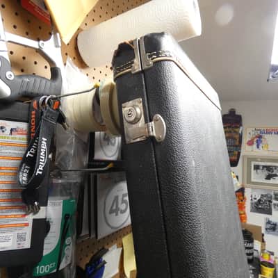 Rickenbacker 4001 Case Early 1970s - Blue Lined - Black Tolex - CASE ONLY image 5