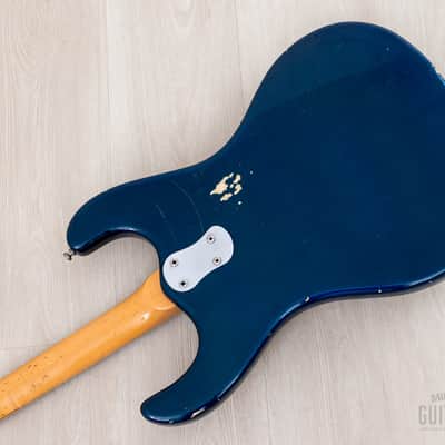 1966 Mosrite Ventures Model Bass Ink Blue 100% Original w/ Case image 15