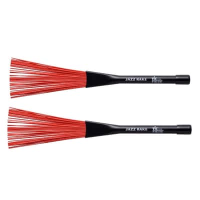Vic Firth Jazz Rake red plastic brushes image 1