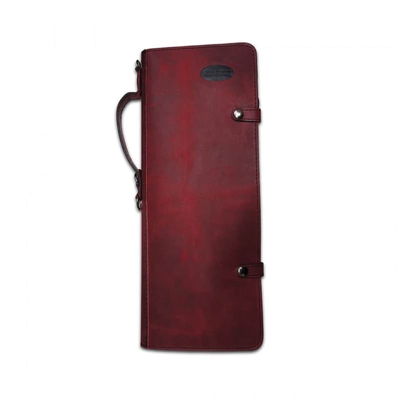 Ahead Handmade Leather Stick Bag in Burgundy image 1