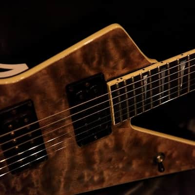 Jackson USA Custom Shop Explorer '94 ex. Marty Friedman (Megadeth era) Transblack Quilt Top image 4