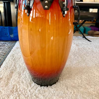 Latin Percussion M854S-VSB Matador Series Custom Accent 12.5" Tumba with Black Hardware 2010s Vintage Sunburst image 2