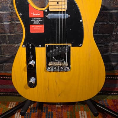 Fender 2016 American Professional Telecaster Maple Fretboard Left-Handed Butterscotch Blonde w/ OHSC & CoA image 7