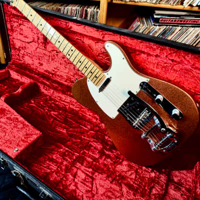 ⚡︎1995 FENDER AMERICAN TELECASTER ⚡︎ BIGSBY ⚡︎ CHAMPAGNE SPARKLE image 3