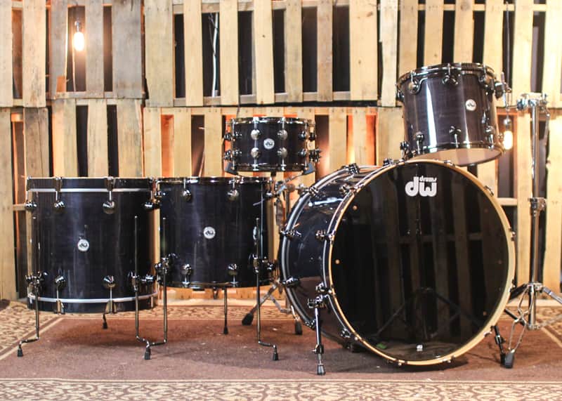 DW Collector's Standard Maple Ebony Stain Drum Set - 28,15,18,20,14sn - SO#1291945 image 1