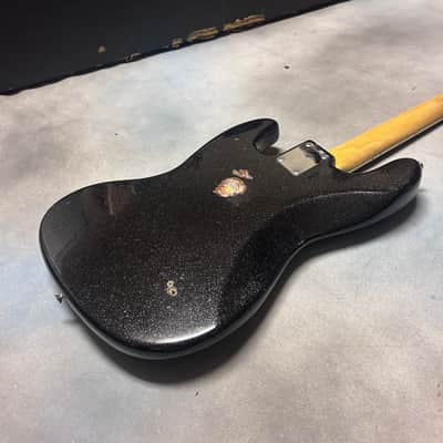1966 Fender Jazz Bass Black Sparkle w/Matching Headstock w/OHSC image 6