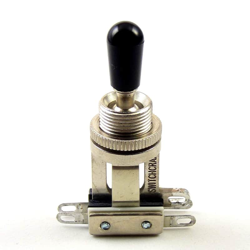 Switchcraft Short Straight 3-Way Toggle Switch Nickel image 1