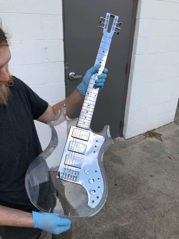 Electrical Guitar Company Jerry Garcia Acrylic Hybrid OBEL aluminum neck 2019 Polished image 1