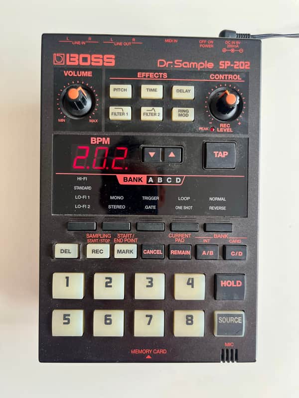 Boss SP-202 Dr. Sample 1998 - 2001 - Black image 1