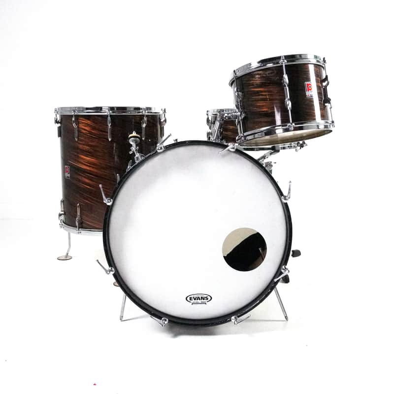 Premier Mahogany Duroplastic Kit with Royal Ace Snare 20,12,16,14 1960s image 1