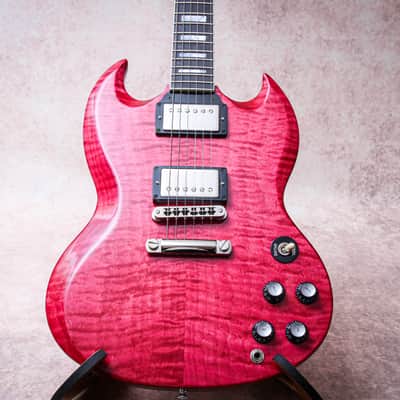 GIBSON USA Custom Shop Special Order M2M SG Custom "Cranberry + Ebony" (2024) image 4
