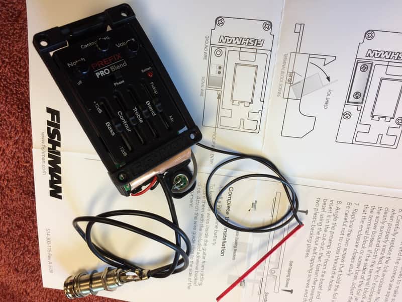 Fishman Prefix Pro Blend Pickup Preamp System 1/8 inch Format