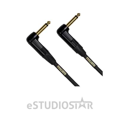 Mogami Gold Instrument 02RR 1/4" TS Right-Angle to Right-Angle Patch Cable - 2'