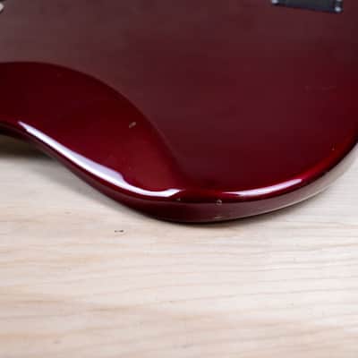 Fender JAB-EQ Left Handed Jaguar Bass CIJ 2008 Old Candy Apple Red w/ Bag image 14