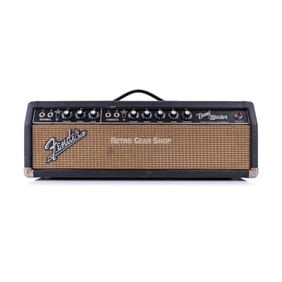 Fender Bandmaster Black Panel AB763 1966 Vintage Guitar Amplifier Head Tube Amp image 1