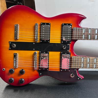 Galveston Double Neck Guitar  Cherry Red 6 string &12 string image 2