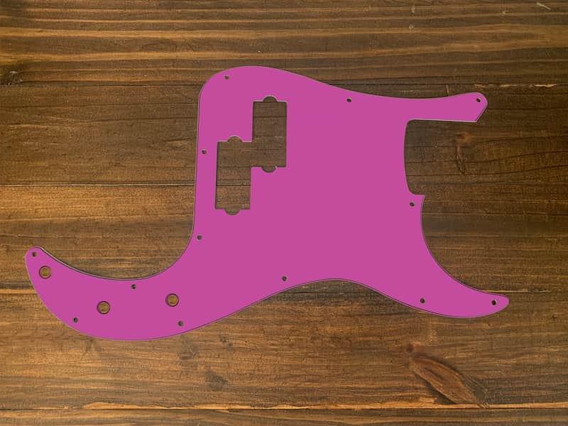 P Bass style Pickguard by Carmedon. Pink(matte) image 1