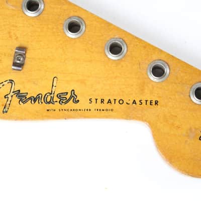 RARE 1963 Vintage Fender Stratocaster Neck Maple Brazilian Rosewood Clay Inlays Strat USA 1960s L-Series Pre-CBS image 13