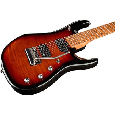 Ernie Ball Music Man JP15 7 7-String Flamed Maple Top Electric Guitar Regular Tiger Eye image 5