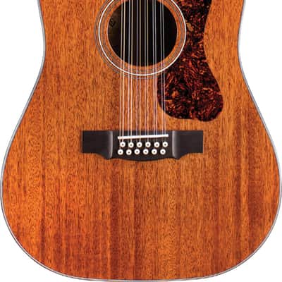 Immagine Guild D-1212 12-String Dreadnought Acoustic Guitar, Solid Mahogany Top - 1