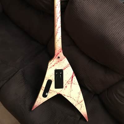 Washburn Vindicator HM Series Scott Ian Signature *RARE Blood Splatter V Guitar* image 13