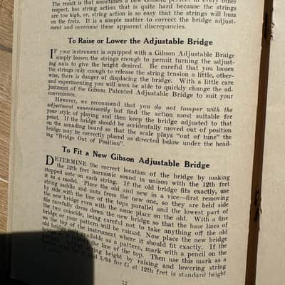 1923 Gibson Service Handbook Rare Collector Pre War Mandolin Guitar price List image 7