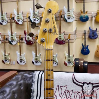 Fender Custom Shop Limited Edition 1958 P-Jazz Bass Precision Bass Body with Jazz Bass Neck Heavy Relic 3 Tone Sunburst 8.50 lbs image 7