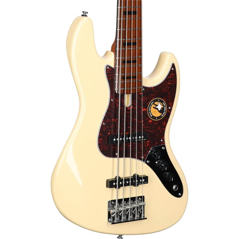 Sire Marcus Miller V5 Electric Bass, 5-String, Vintage White image 1