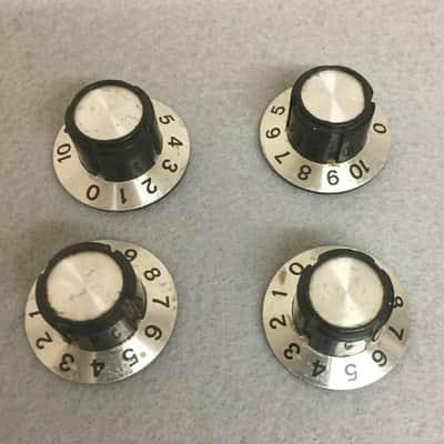 Gibson Silver Skirt Amp Knob 60's-70's - Black/Silver image 1