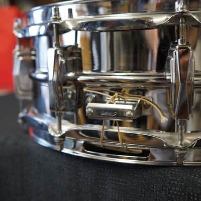 Vintage 1980s Ludwig USA Supraphonic 5x14" Chrome Plated Aluminum Snare Drum image 6