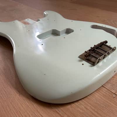 Fender (MJT) Precision Bass Body (2025) - Vintage Aged Faded Sonic Blue image 15