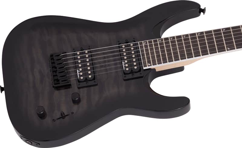 Jackson JS Series Dinky Arch Top JS32Q DKA HT, Amaranth Fingerboard, Transparent Black Burst image 1