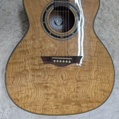 Dean EQAL GN Exotica Quilt Ash LEFTY Acoustic-Electric Guitar in Natural Finish image 6