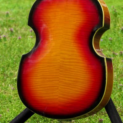 ~Space Bass~ 1967 Silvertone 1496 / Tesco EB-210 Hollowbody Violin Bass - Vintage Japan MIJ Beatle image 12
