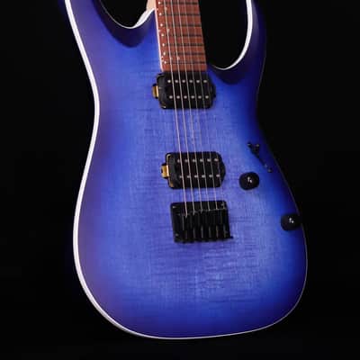 Ibanez RGA42 Flame Maple Top, Mahogany Electric Guitar, Blue Lagoon Burst Flat image 4
