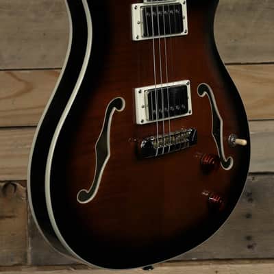 PRS SE Hollowbody II Electric Guitar Black Gold Burst w/ Case image 1