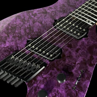 2024 Ormsby Goliath GTR 7 String Roberto Barros Signature Headless Multi-Scale ~ Cyborg Purple image 6