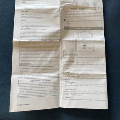 Korg DT-10  digital tuner Owner’s manual 2003 image 2