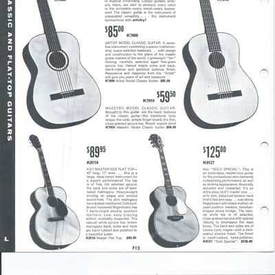 Vintage 1960 Kay Guitar Catalog Brochure Full Line image 6