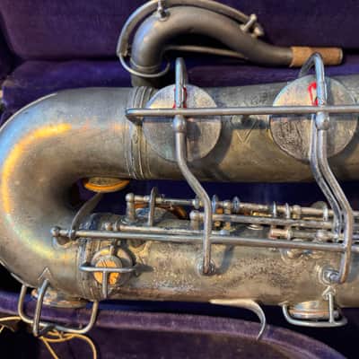 CG Conn 10M Tenor Low Pitch 310690 1944 - Silver plated image 4