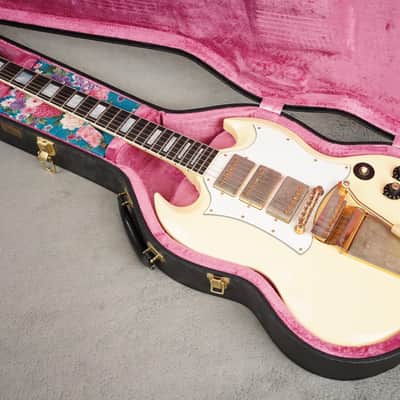 2020 Gibson Jimi Hendrix '67 SG Custom, Aged Polaris White image 3
